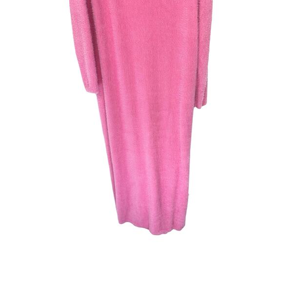 Intimately Free People Pink Fuzzy Girls Night In Maxi Pullover Dress Size Medium - Picture 6 of 13